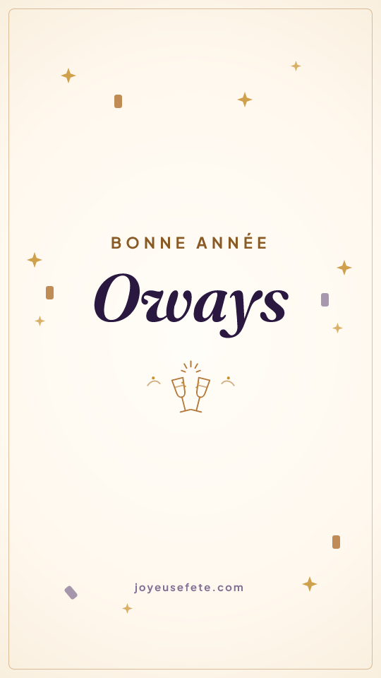 Image « Bonne année Oways » au format story