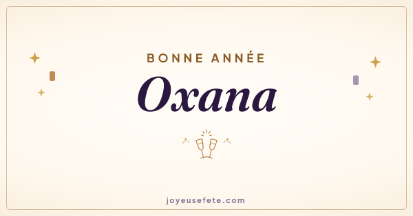 Image « Bonne année Oxana » au format large