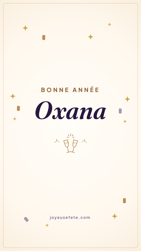 Image « Bonne année Oxana » au format story