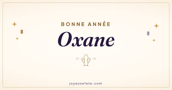Image « Bonne année Oxane » au format large