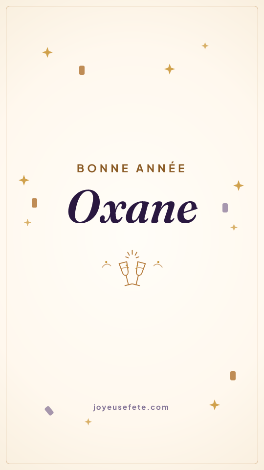 Image « Bonne année Oxane » au format story