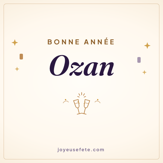 Image carrée « Bonne année Ozan » pour WhatsApp