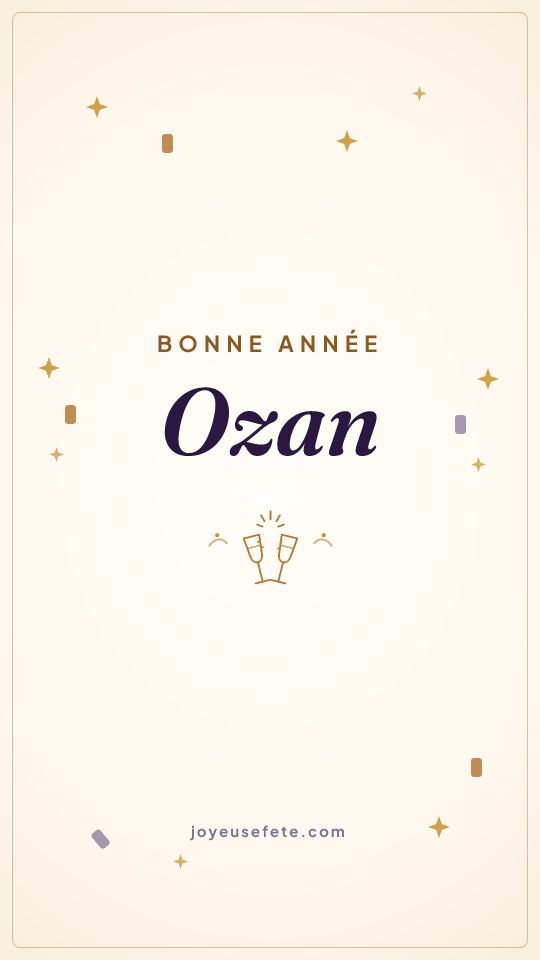 Image « Bonne année Ozan » au format story