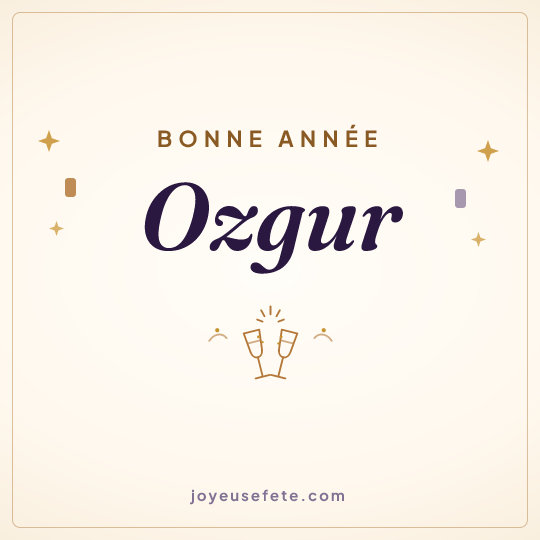 Image carrée « Bonne année Ozgur » pour WhatsApp