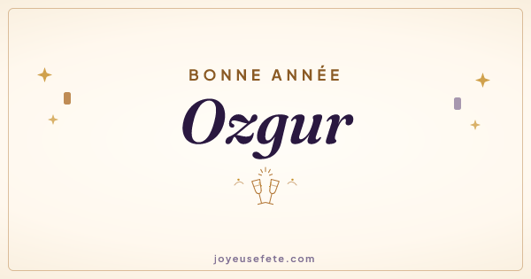 Image « Bonne année Ozgur » au format large