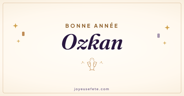 Image « Bonne année Ozkan » au format large