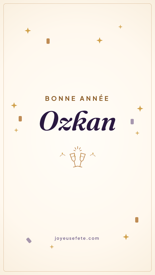 Image « Bonne année Ozkan » au format story