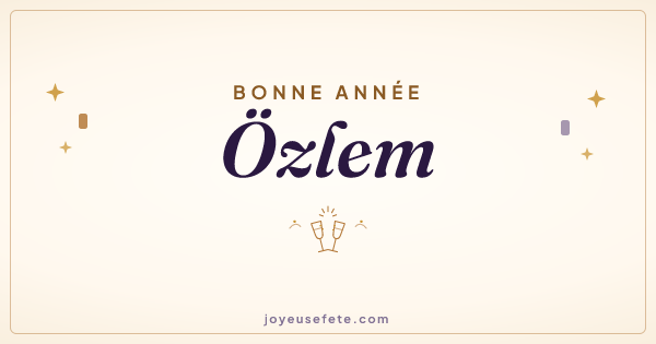 Image « Bonne année Özlem » au format large