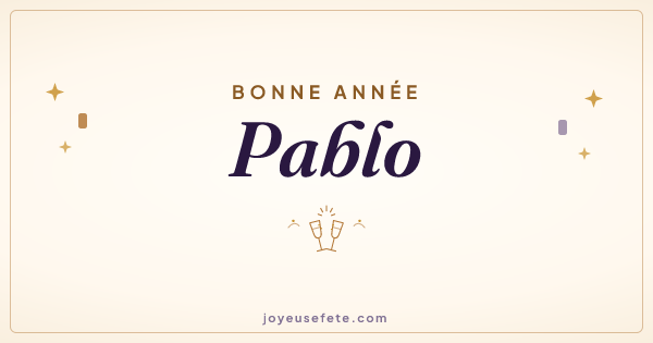 Image « Bonne année Pablo » au format large