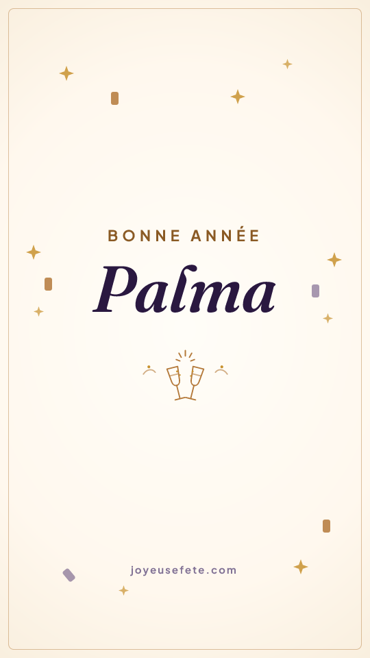 Image « Bonne année Palma » au format story