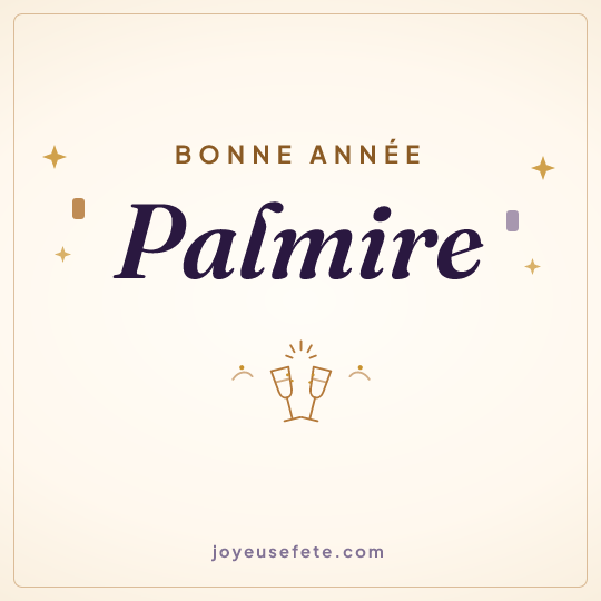 Image carrée « Bonne année Palmire » pour WhatsApp