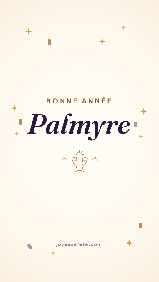 Image « Bonne année Palmyre » au format story