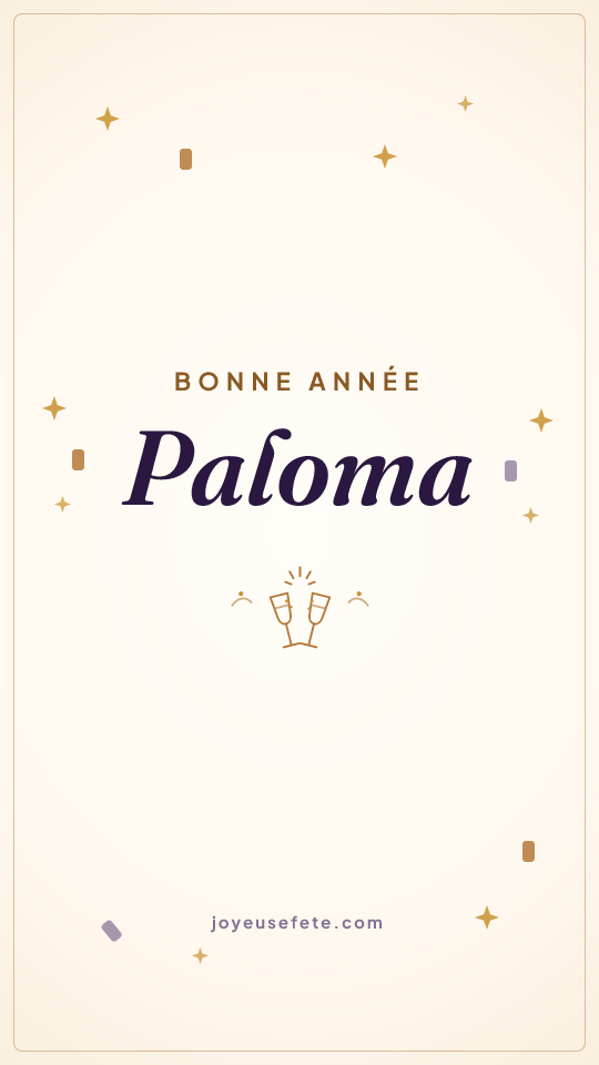 Image « Bonne année Paloma » au format story