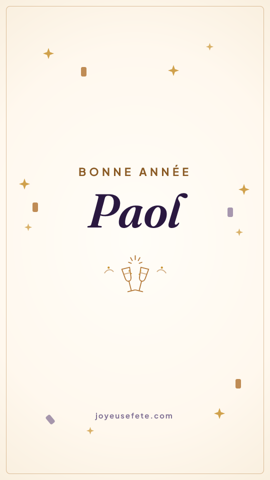 Image « Bonne année Paol » au format story