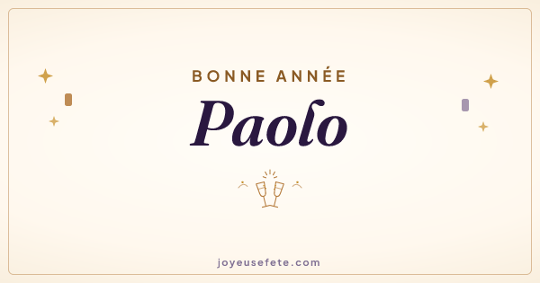Image « Bonne année Paolo » au format large