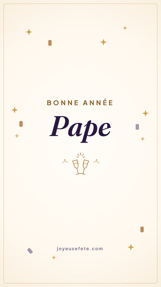 Image « Bonne année Pape » au format story