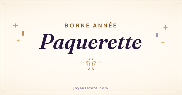 Image « Bonne année Paquerette » au format large