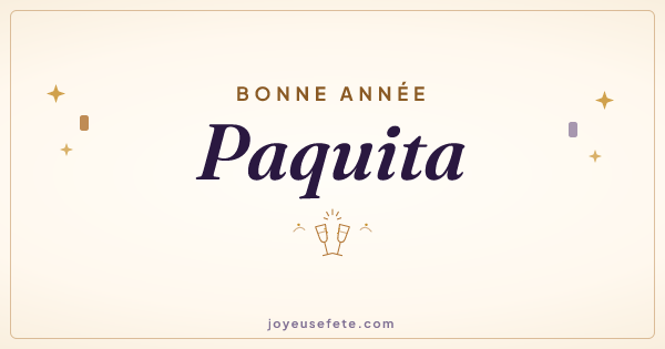 Image « Bonne année Paquita » au format large