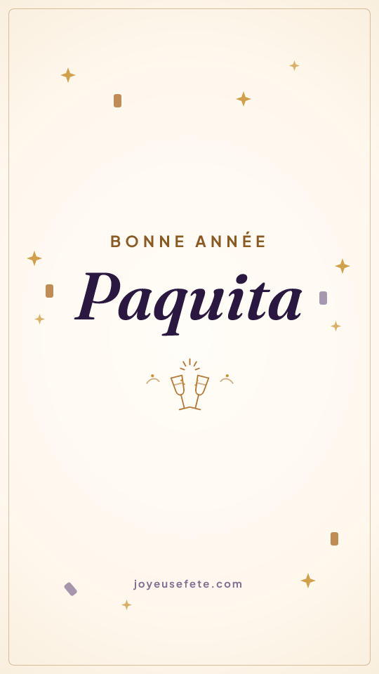 Image « Bonne année Paquita » au format story