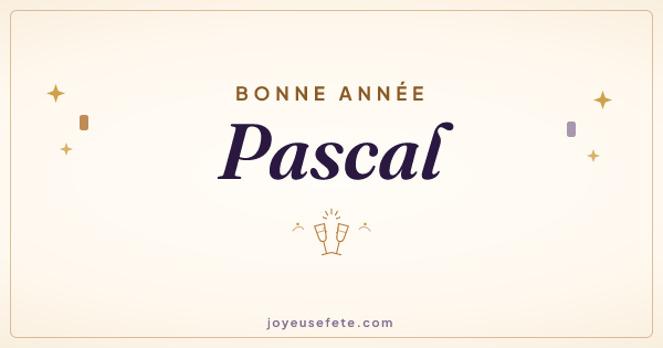 Image « Bonne année Pascal » au format large