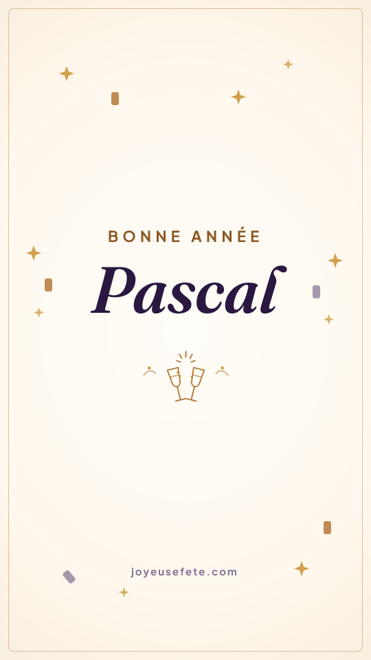 Image « Bonne année Pascal » au format story