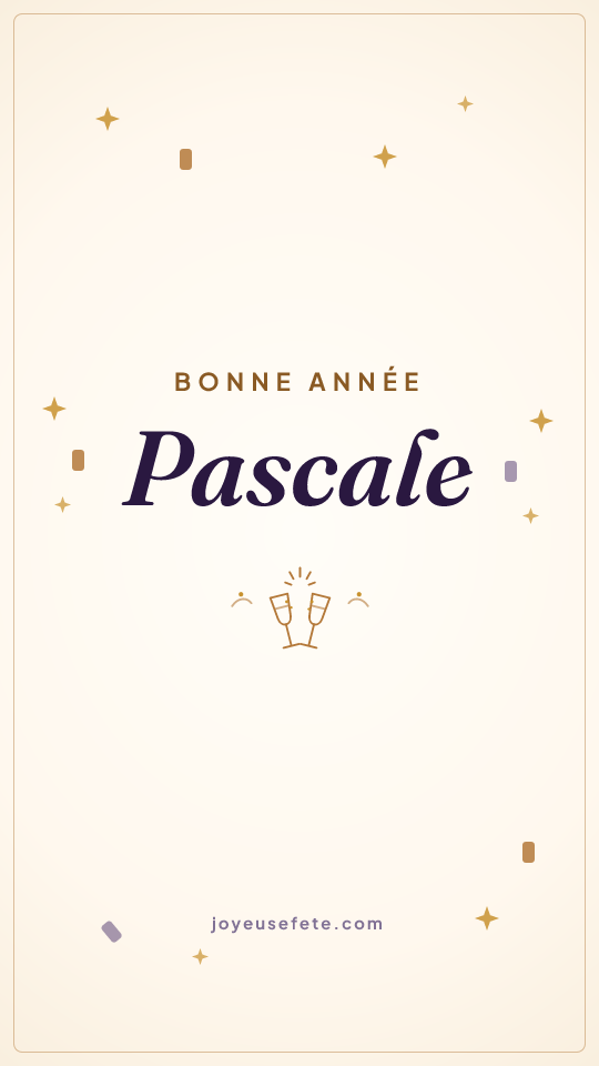Image « Bonne année Pascale » au format story