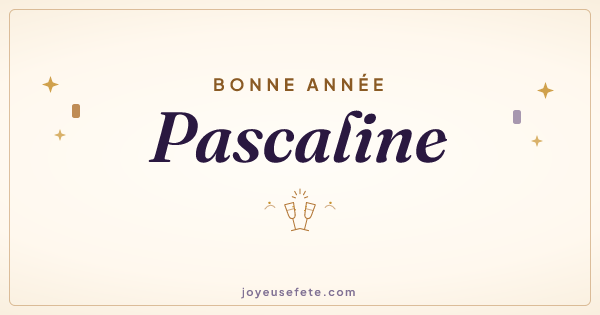 Image « Bonne année Pascaline » au format large