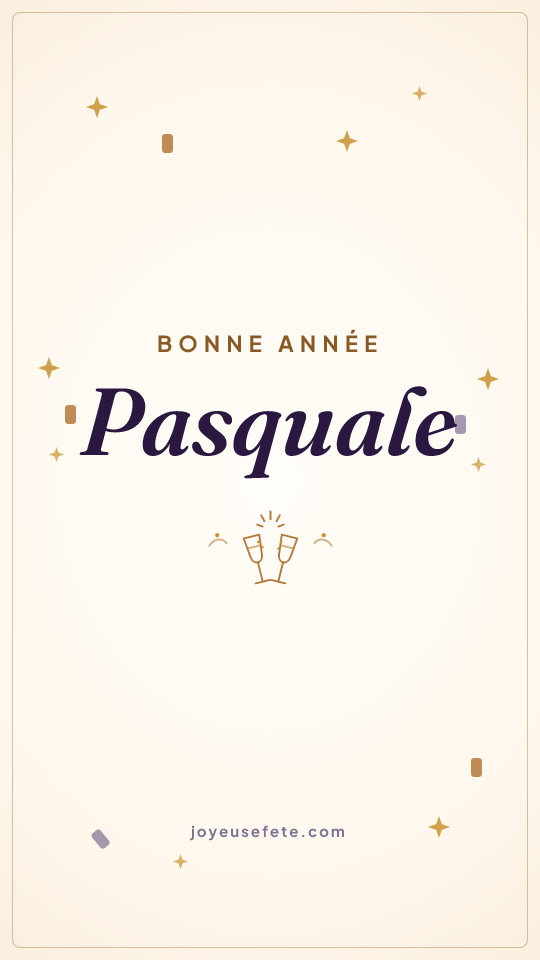 Image « Bonne année Pasquale » au format story