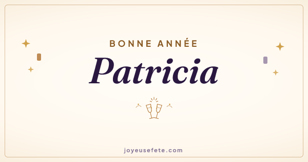 Image « Bonne année Patricia » au format large