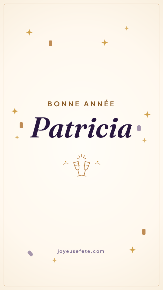 Image « Bonne année Patricia » au format story