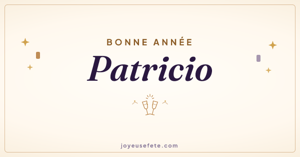 Image « Bonne année Patricio » au format large