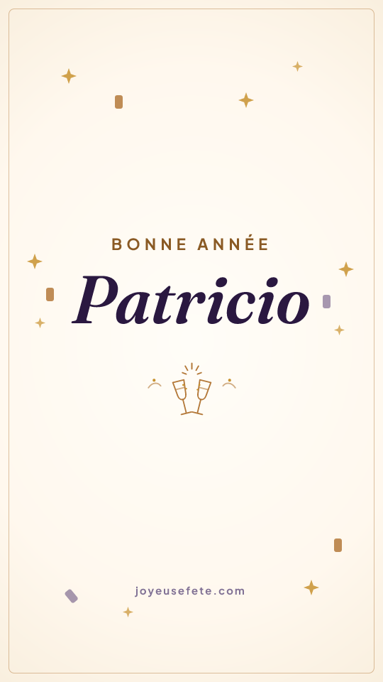 Image « Bonne année Patricio » au format story