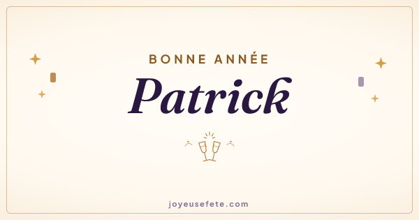 Image « Bonne année Patrick » au format large