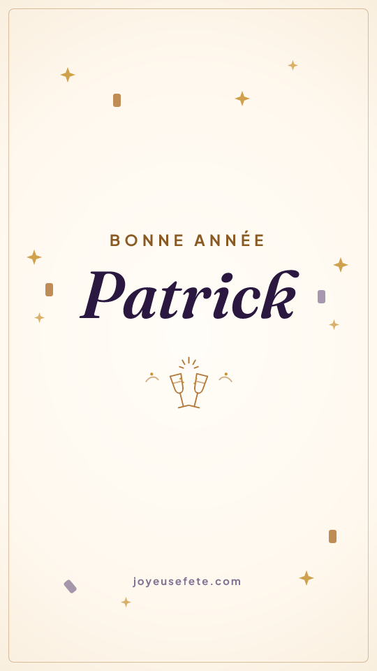 Image « Bonne année Patrick » au format story
