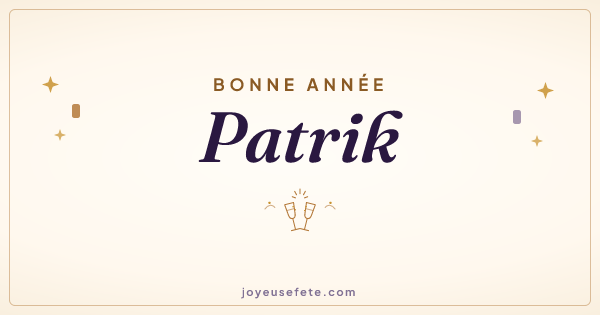 Image « Bonne année Patrik » au format large