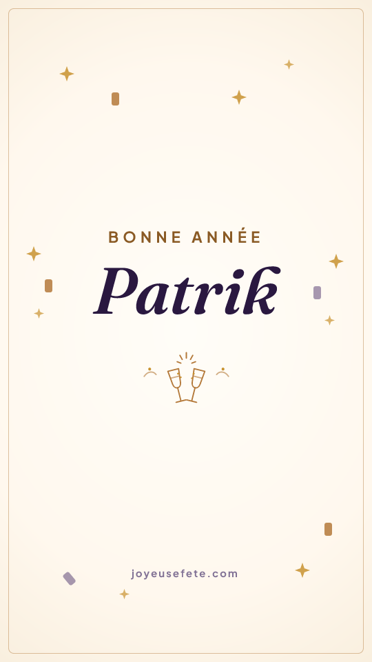 Image « Bonne année Patrik » au format story