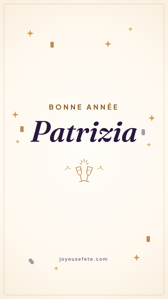 Image « Bonne année Patrizia » au format story