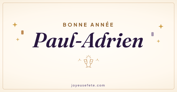 Image « Bonne année Paul-Adrien » au format large