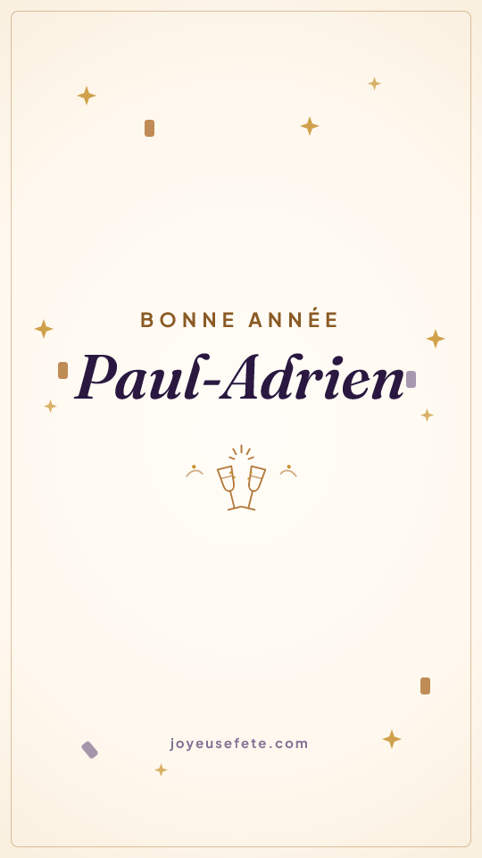 Image « Bonne année Paul-Adrien » au format story