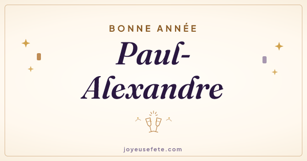 Image « Bonne année Paul-Alexandre » au format large