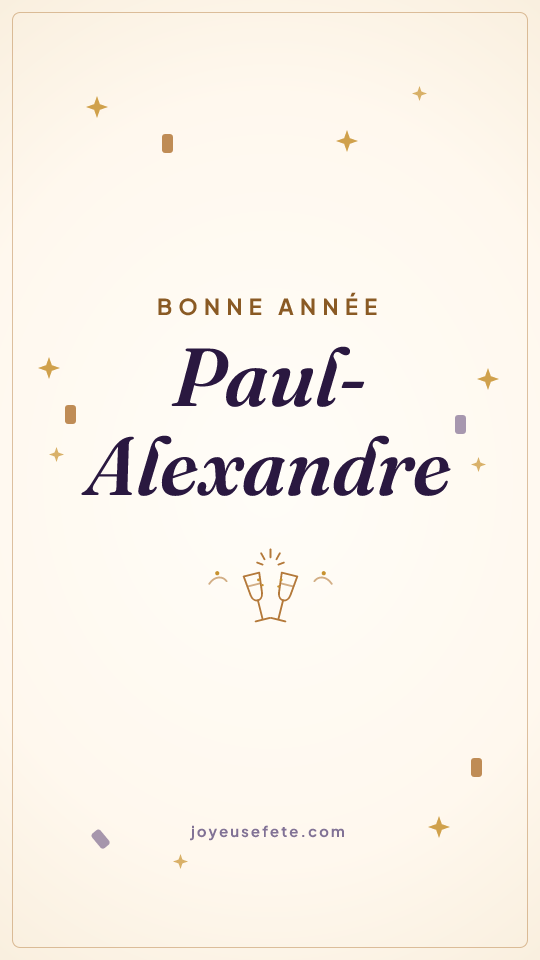 Image « Bonne année Paul-Alexandre » au format story