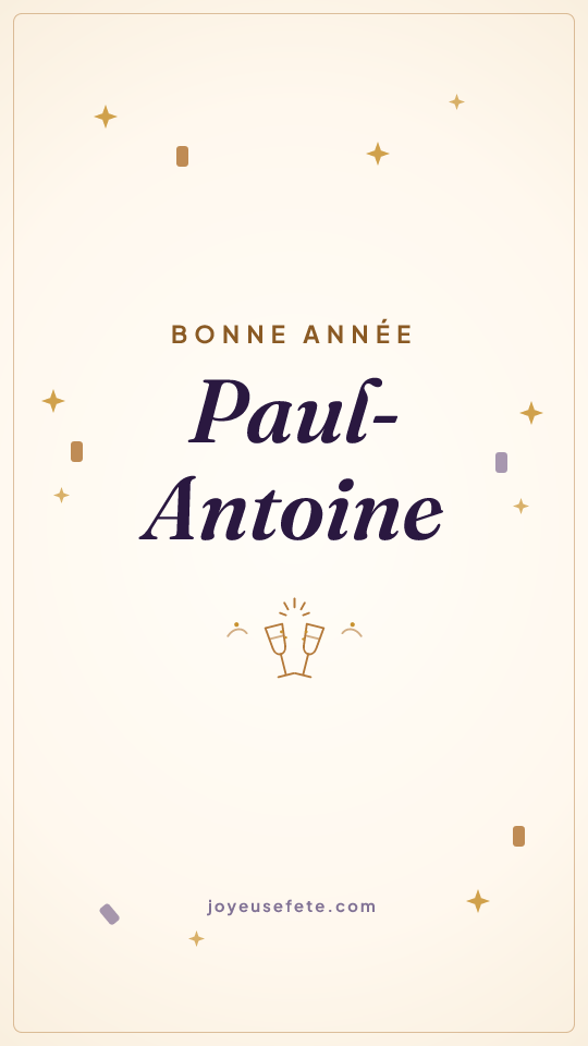 Image « Bonne année Paul-Antoine » au format story