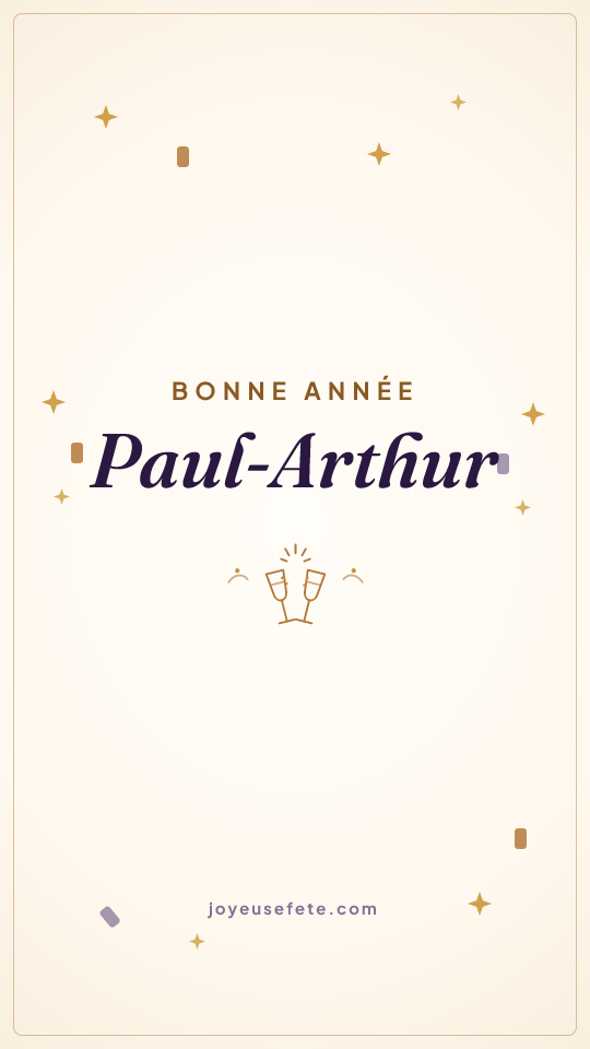 Image « Bonne année Paul-Arthur » au format story