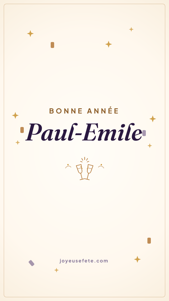 Image « Bonne année Paul-Emile » au format story