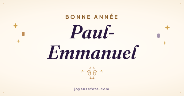 Image « Bonne année Paul-Emmanuel » au format large