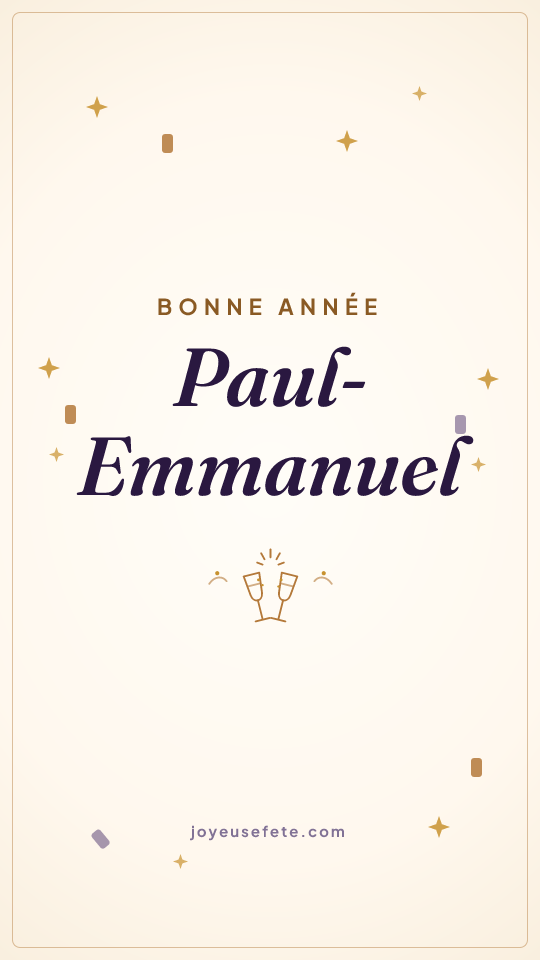 Image « Bonne année Paul-Emmanuel » au format story