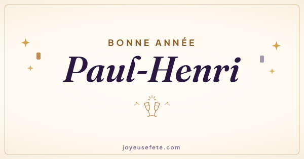 Image « Bonne année Paul-Henri » au format large