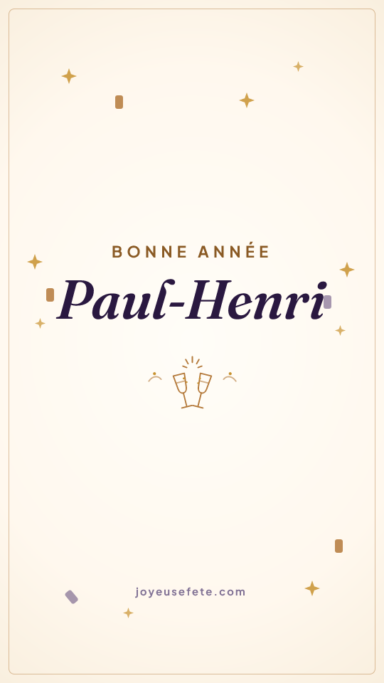 Image « Bonne année Paul-Henri » au format story