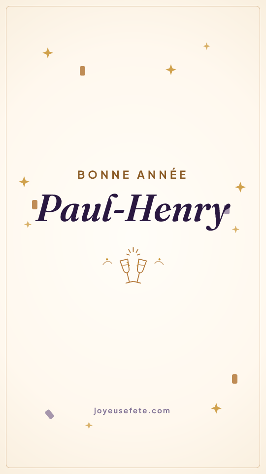 Image « Bonne année Paul-Henry » au format story
