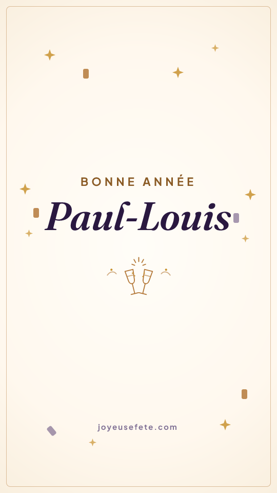 Image « Bonne année Paul-Louis » au format story